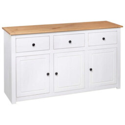 Vidaxl Sideboard White 135X40X80 Cm Solid Pinewood Panama Range - thumbnail 5