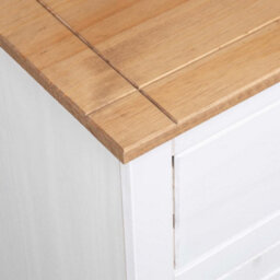 Vidaxl Sideboard White 135X40X80 Cm Solid Pinewood Panama Range - thumbnail 9