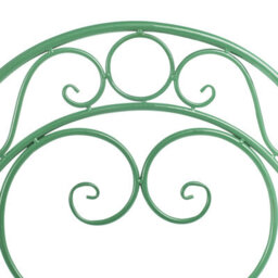 Beliani Outdoor Set Of 2 Green Iron Dining Chairs With Scrollback, No Assembly Required - thumbnail 8