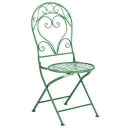 Beliani Outdoor Set Of 2 Green Iron Dining Chairs With Scrollback, No Assembly Required - thumbnail 4