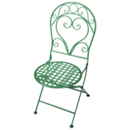 Beliani Outdoor Set Of 2 Green Iron Dining Chairs With Scrollback, No Assembly Required - thumbnail 6
