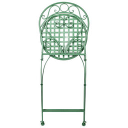 Beliani Outdoor Set Of 2 Green Iron Dining Chairs With Scrollback, No Assembly Required - thumbnail 7
