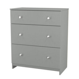 Yarmouth Ready Assembled Matt Grey No Effect 3 Drawer Deep Chest (H)875mm (W)740mm (D)390mm - thumbnail 1