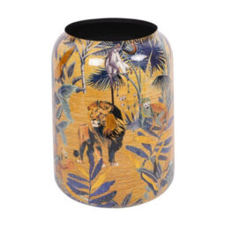 Buttercup Farm Jungle Vase Large - Iron/paper/enamel - L47 X W47 X H62 Cm - Gold/blue