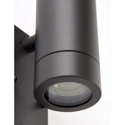 Twin Up & Down Wall Light With Pir Sensor - 2 X 7W Gu10 Led - Anthracite Grey - thumbnail 4