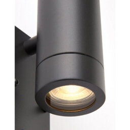 Twin Up & Down Wall Light With Pir Sensor - 2 X 7W Gu10 Led - Anthracite Grey - thumbnail 3