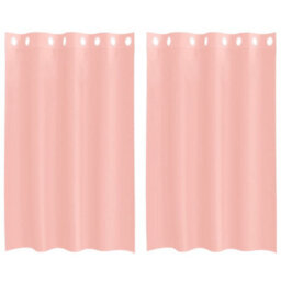 Walplus Voile Curtains With Grommets 2 Pcs Pink 140X175 Cm - thumbnail 2