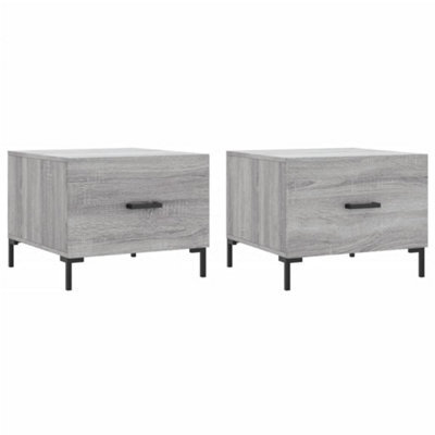 Berkfield Durable Coffee Tables 2 Pcs Grey Sonoma 50X50X40 Cm Engineered Wood - image 1