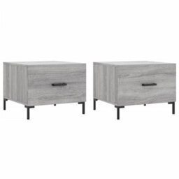 Berkfield Durable Coffee Tables 2 Pcs Grey Sonoma 50X50X40 Cm Engineered Wood - thumbnail 1