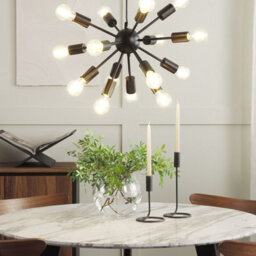 Wyld And Coco Industrial Pendant Lamp 115Cm Black Iron 15-Light Exposed Bulb Fixture - thumbnail 2