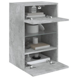 Walplus Tv Wall Cabinet With Led Lights Concrete Grey 40X30X60.5 Cm - thumbnail 7