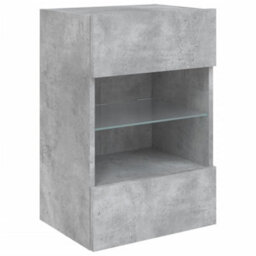 Walplus Tv Wall Cabinet With Led Lights Concrete Grey 40X30X60.5 Cm - thumbnail 3