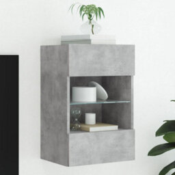Walplus Tv Wall Cabinet With Led Lights Concrete Grey 40X30X60.5 Cm - thumbnail 1