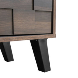 Abrihome Modern Tv Cabinet With 2 Doors And 2 Open Shelves, Pvc Legs And Handles - 160.5 X 35 X 45 Cm - thumbnail 9