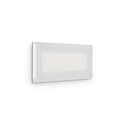 Ideal Lux Indio Led Outdoor Recessed Wall Light White Ip65, 3000K - image 1