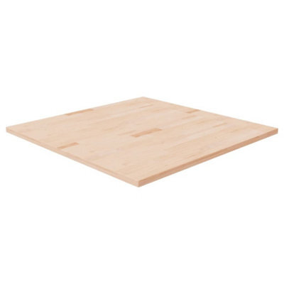 Berkfield Square Table Top 90X90X2.5 Cm Untreated Solid Wood Oak - image 1