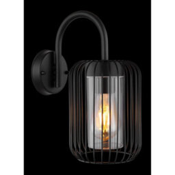 Luminosa Lighting Luminosa Nina Outdoor Wall Lamp Matt Black Ip44 1X E27 - thumbnail 3