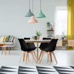 Bravich Rocco Tulip Dining Chair - Black - Set Of 2 - thumbnail 2