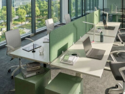 Beliani Desk Screen Split Green - thumbnail 2
