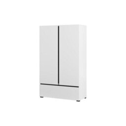 Arte  Kross 89Cm Highboard Cabinet In Crisp White - Versatile Storage Solution With Shelves And Drawer - thumbnail 1