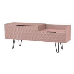 Anzio Matt Kobe Pink Media Unit With 2 Drawers, (H)51.6Cm X (W)127.9Cm X (D)39.3Cm - thumbnail 3