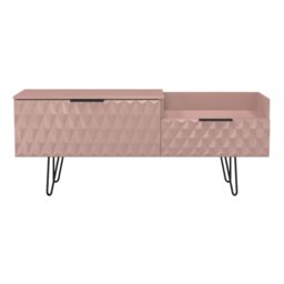 Anzio Matt Kobe Pink Media Unit With 2 Drawers, (H)51.6Cm X (W)127.9Cm X (D)39.3Cm - thumbnail 2