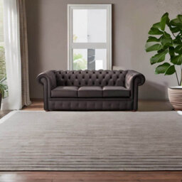Chesterfield 3 Seater Shelly Dark Chocolate Leather Sofa Bespoke In Classic Style - thumbnail 2