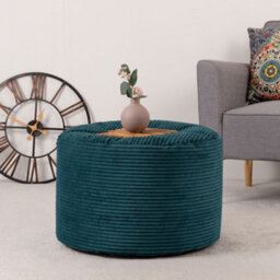 icon Milano Beanbag Footstool Corduroy Teal - thumbnail 2