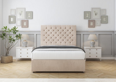 "Comfort Winslow Sand Naples Divan Bed Base 4 Drawers - 26"" Strutted 4' Small Double" - image 1