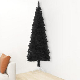 Berkfield Slim Artificial Half Christmas Tree With Stand Black 150 Cm - thumbnail 3