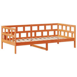 Berkfield Day Bed With Roof Without Mattress Wax Brown 80X200 Cm Solid Wood - thumbnail 6