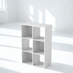 FURNOLD 6 Cube Freestanding Storage Unit Bookcase White - thumbnail 6