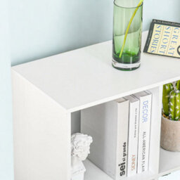 FURNOLD 6 Cube Freestanding Storage Unit Bookcase White - thumbnail 5