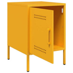 Berkfield Bedside Cabinet Mustard Yellow 36X39X50.5 Cm Steel - thumbnail 9