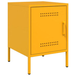 Berkfield Bedside Cabinet Mustard Yellow 36X39X50.5 Cm Steel - thumbnail 2