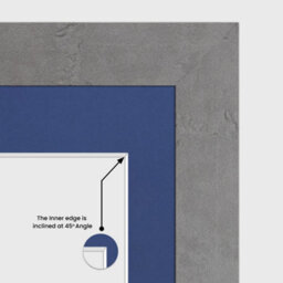 AK Frames 16X8 Marble Grey Modern Multi Photo Frame With Blue Mount - Holds 3 Apertures (3X) 7X5 Photos - thumbnail 7
