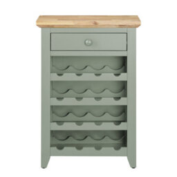 Statement Furniture Florence Wine Rack With Drawer - Sage Green - thumbnail 5