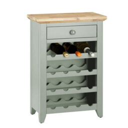 Statement Furniture Florence Wine Rack With Drawer - Sage Green - thumbnail 3