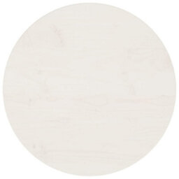 Berkfield Table Top White Radius 50X2.5 Cm Solid Wood Pine - thumbnail 1
