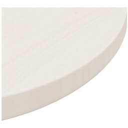 Berkfield Table Top White Radius 50X2.5 Cm Solid Wood Pine - thumbnail 4