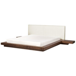 Beliani Bed Boucle Zen 180 X 200 Cm (Eu Super King) Brown Ash Wood - thumbnail 6