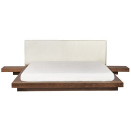 Beliani Bed Boucle Zen 180 X 200 Cm (Eu Super King) Brown Ash Wood - thumbnail 4