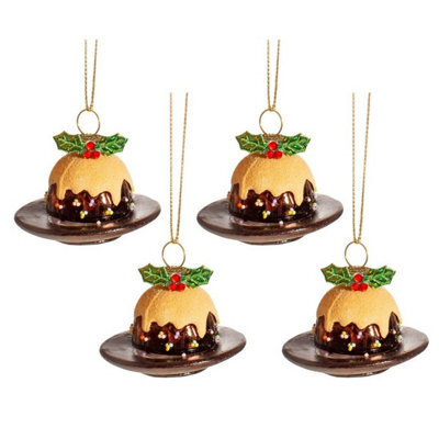 Sass & Belle - Christmas Mini Baubles - Set Of 4 Christmas Puddings