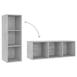 Berkfield Tv Cabinet Concrete Grey 107X35X37 Cm Engineered Wood - thumbnail 8