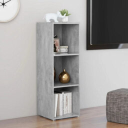 Berkfield Tv Cabinet Concrete Grey 107X35X37 Cm Engineered Wood - thumbnail 4