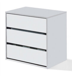 Direct Furniture Suppliers Ltd Max 4 Door Wardrobe 180Cm Wide In White + Arc Internal 3 Drawer Chest Bundle - thumbnail 3