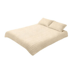 Darphe Coffee 3 Pcs Single Size Stripe Duvet Cover Set With Pillowcases 135 X 200 Cm - thumbnail 4