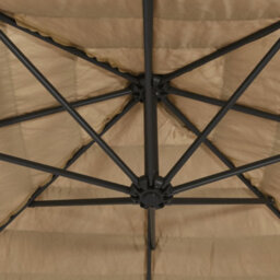 Berkfield Garden Parasol With Steel Pole Brown 269X269X235 Cm - thumbnail 9