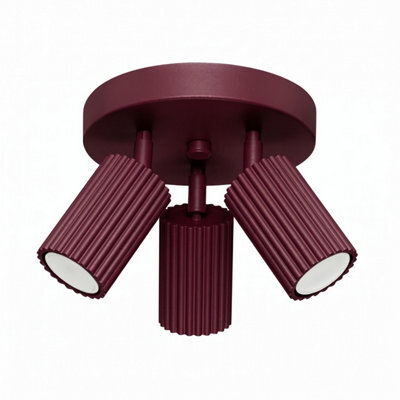 Luminosa Lighting Luminosa Karbon Ceiling Spotlight Clusters Burgundy 3X Gu10 - image 1