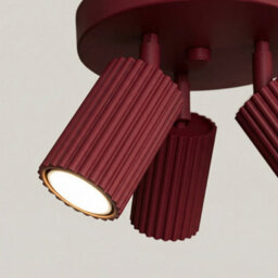 Luminosa Lighting Luminosa Karbon Ceiling Spotlight Clusters Burgundy 3X Gu10 - thumbnail 5